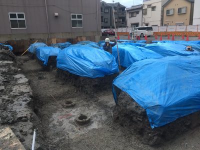 掘削工事　ほぼ完了