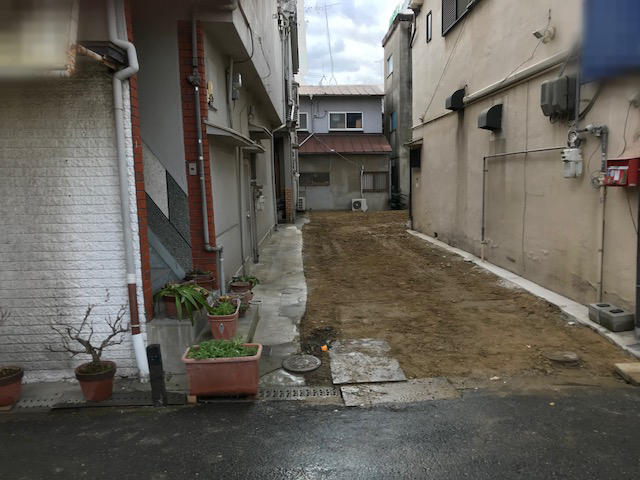 通路の解体後写真