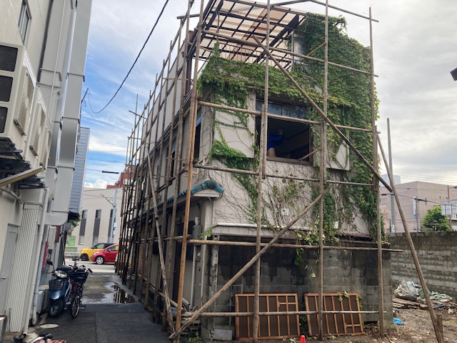 築50年の建物の解体工事　大阪市生野区